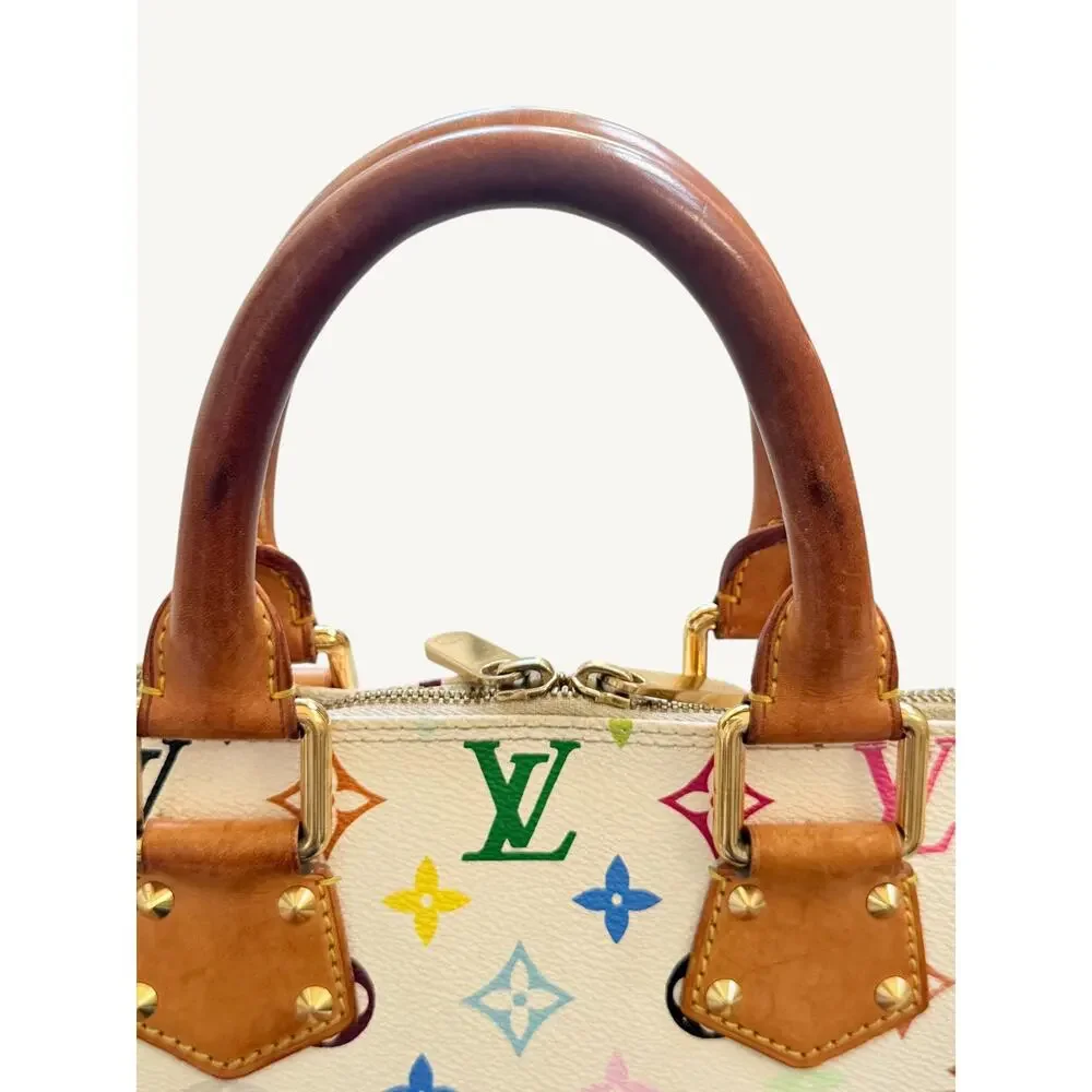 Louis Vuitton x Takashi Murakami Alma MM White Multicolor Monogram Bag